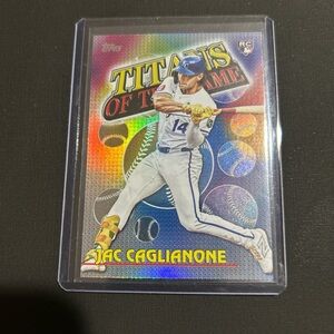 Topps Purple and Rainbow Foil Jac Caglianone Baseball Card